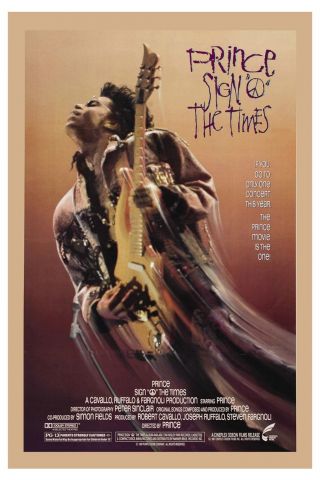 Prince Sign Of The Times Movie Poster 1987 Large Format 24 X 36
