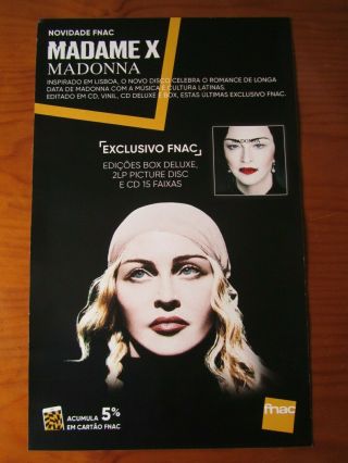 Madonna Promo Poster Madame X Portugal Fnac Album Promotion