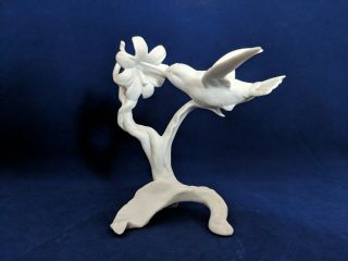 Kaiser White Bisque Hummingbird Figurine