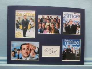 Steve Carrell In " The Office " Signed By Ranin Wilson As Dwight Schrute
