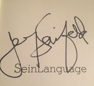 Jerry Seinfeld Signed Sein Language Hardcover Book Early Full Signature 2