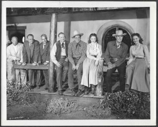 Western Randolph Scott 1940s On Set Cast And Crew Photo Zane Grey