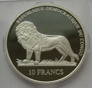 Congo 10 Francs 2006 Cycling Beijing Olympics 2008 Silver Proof Coin 2