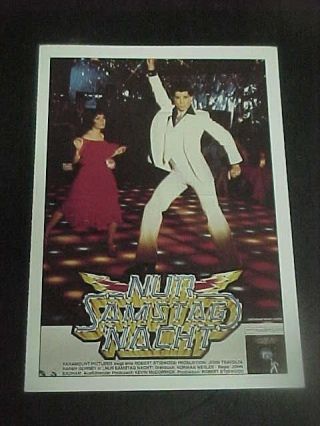 Saturday Night Fever,  Film Card [john Travolta,  Karen Lynn Gorney]