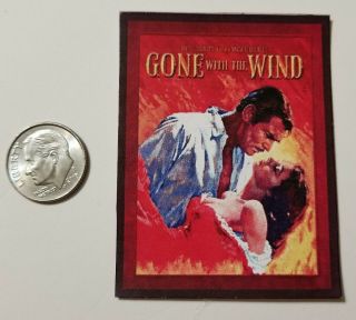 1 Miniature Dollhouse 1/12 Scale Poster Old Movie Gone With The Wind