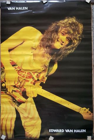 Eddie Van Halen Poster 1980 Approx 23 X 34 1/2 Rare