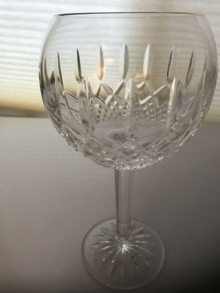 Oversize Crystal Balloon Stem Wine Glass Lismore WATERFORD CRYSTAL 7 3/4 in 2