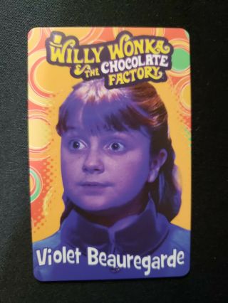 Willy Wonka & The Chocolate Factory Arcade Coin Pusher Card Violet Beauregarde