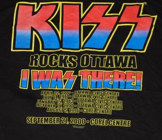 Kiss Band Farewell Tour 2000 I Was There Ottawa Concert T - Shirt Xl Unworn Gene