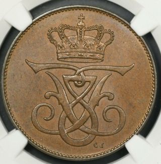 1907 - Vbp Gj Ngc Ms63bn Denmark 5 Ore