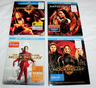Blu - Ray Dvd Movie The The Hunger Games Complete Movie Series