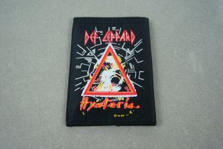 Nos Vtg 80s Def Leppard Hysteria Black Nylon Bi - Fold Wallet Deadstock