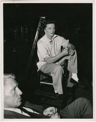 Katharine Hepburn Spencer Tracy 1948 Behind The Scenes Large Format Photograph