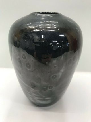 Vintage 1989 Ben Owen Iii Signed Seagrove Nc Carolina 5 - 1/2 " Small Black Vase