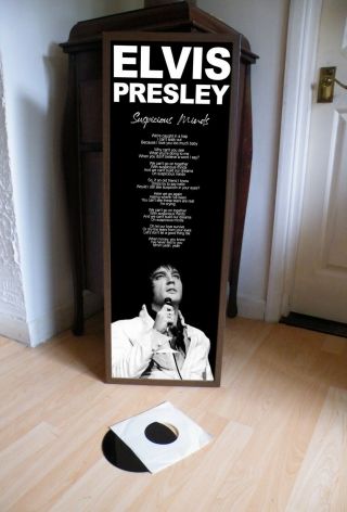 Elvis Presley Suspicious Minds Poster Lyric Sheet,  Vegas,  Hound Dog,  Love Me Tender