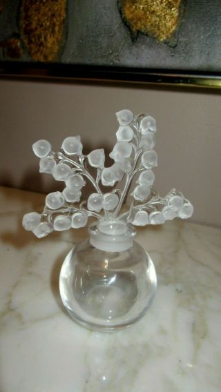 Lalique Crystal Lily Of The Valley Perfume Bottle Box France