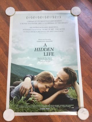 Terrence Malick’s A Hidden Life (2019) D/s Movie Poster 2 - Sided 27x40 Rare