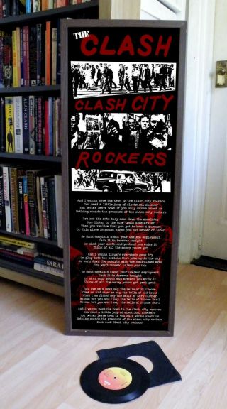 The Clash Clash City Rockers Promo Lyric Sheet Poster,  Sex Pistols,  Strummer