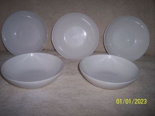 5 Corning Ware Centura Coupe,  6 1/4 " Soup Or Cereal Bowls,  Good