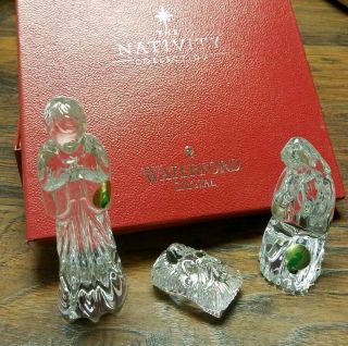 Vintage Waterford Crystal Nativity Set - Holy Family - Jesus,  Mary,  Joseph Nib