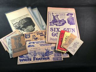 48 Vintage Western & Theater Movie Poster Flyers,  Handouts,  Heralds Advertising