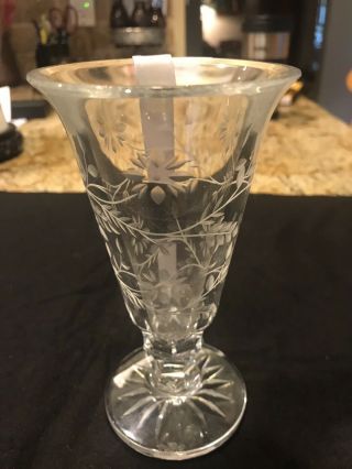 Waterford Crystal " 18th Century " 6 " Lead Crystal Footed Vase.