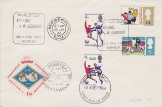 Football Stamps 1966 World Cup Final Match Day Cover Doubled Winners Wembley
