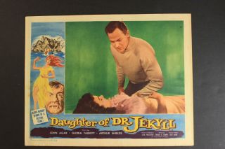 1957 Daughter Of Dr.  Jekyll Horror Movie Lobby Card John Agar Gloria Talbot