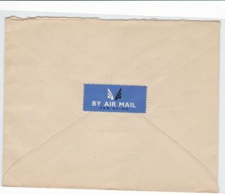 Oman Muscat 1953 airmail cover to Switzerland George V 4 & 2 annas stamps 2