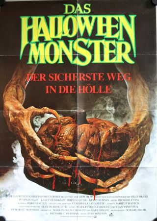 Pumpkinhead Halloween Monster German Movie Poster Lance Henriksen Stan Winston