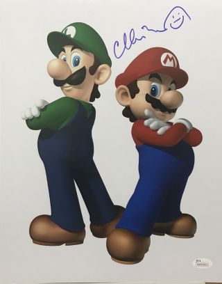 Charles Martinet Signed Mario Bros Luigi 11x14 Nintendo Jsa Witness