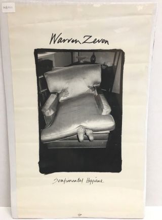 Warren Zevon 1987 Sentimental Hygiene Poster