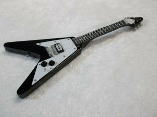 Kiss Paul Gibson Custom Miniature 1:6 Figure Scale For 1977 Mego Flying V Guitar
