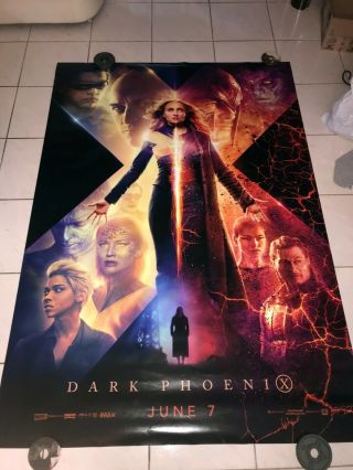 X - Men Dark Phoenix 4ft X 6ft Bus Shelter Movie Theater Poster Double Sided Ds
