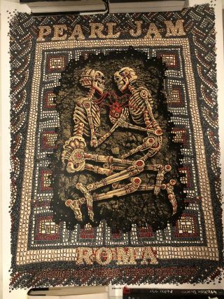 Pearl Jam Emek Rome Roma Italy Concert Poster Print Show Edition Vedder