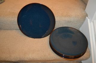 Set Of (3) - Mikasa Sedona Blue 11 3/4 " Dinner Plates