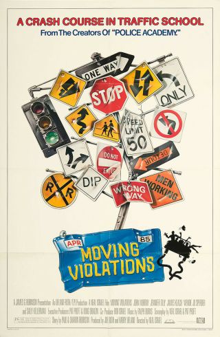 Moving Violations 1985 27x41 Orig Movie Poster Fff - 05831 Near,  Very Fine