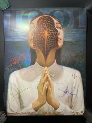 Tool Signed Poster Chicago United 2019 Concert Limited Edition Signed 81