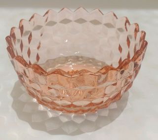 Vintage Pink Depression Glass Cube Pattern Bowl Whitehall Glass India ?.