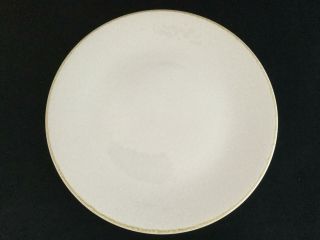 Set Of 4 Dansk Bianco White Tan Trim 10 3/4 " Dinner Plates -