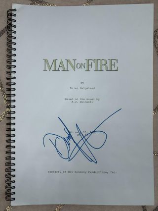 Denzel Washington Signed Man On Fire (2004) Authentic Full Script