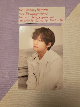 Bts Taehyung V 1/8 World Tour Speak Yourself The Final Official Mini Photo Card