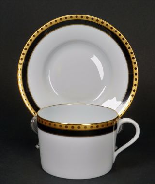 Tiffany & Co.  Limoges France Cup And Saucer Black Band Pattern