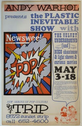 Velvet Underground & Nico / Andy Warhol 1966 ‘the Trip’ Concert Poster