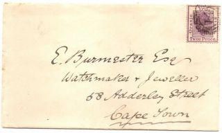 Orange State 1889 Cover Edenburg To Cape Town With Letter