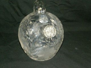Antique ABCG ABP Cut Brilliant Glass Crystal Rum Jug Whiskey Decanter Floral 3