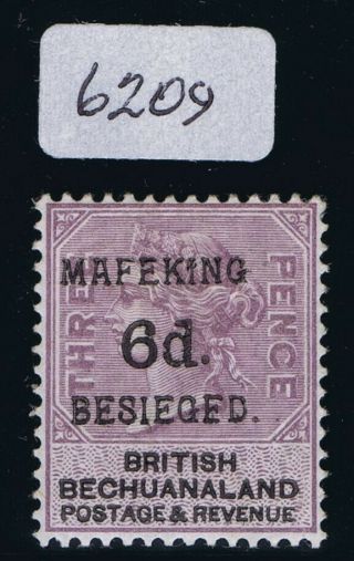Mafeking 1900 Sg10 6d On 3d Lilac Variety No Comma Fine Bpa Cert Cat.  £550