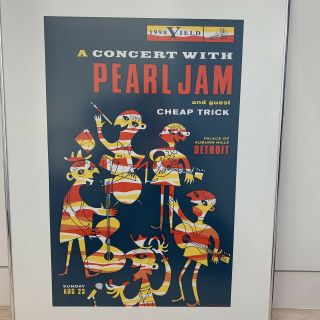 Pearl Jam 1998 Yield Tour Detroit W/ Trick Ames Bros Seribellum Silksc 2