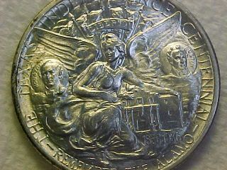 1934 TEXAS CENTENNIAL Commemorative Half Dollar High Au - Unc coin 2
