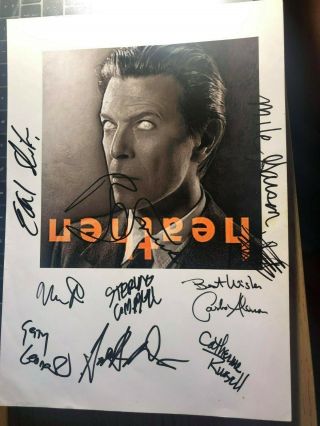 David Bowie - Signed,  Whole Band X 8 Fully Signed - Photo - L@@k -